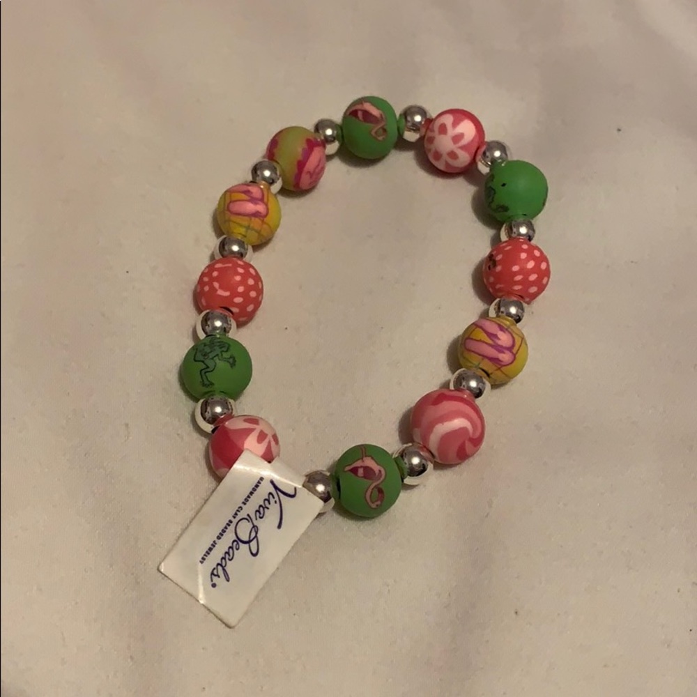 Viva Beads Bracelet Summer Flamingo Flip Flops